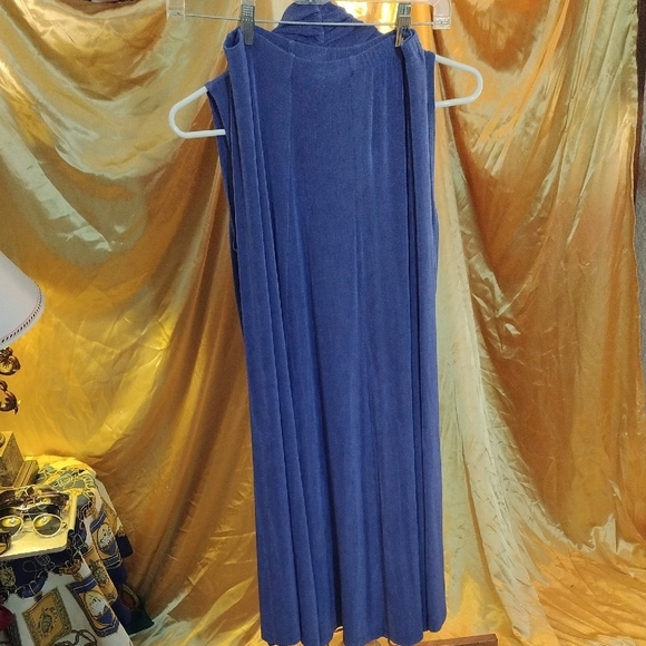 Chico's Blue Sleeveless Dress with Chain Detail - Picture 4 of 6